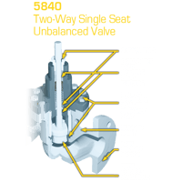 Warren Two-Way Single Seat Unbalanced Valve, 5800 Series